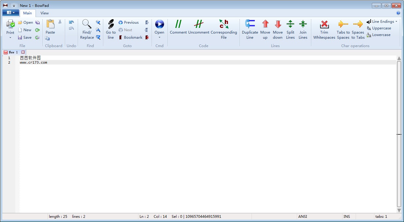 多功能文字编辑器(BowPad) v2.0.10.1231 英文绿色版0
