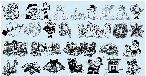 40款卡通圣诞节字体(圣诞节卡通图片字体) 0
