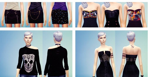 模拟人生4(The Sims 4)多种时尚连衣短裙合集MOD v1.0 绿色版1