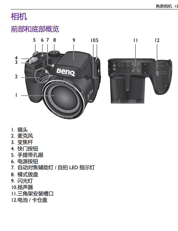 明基GH600相机官方说明书 中文版0