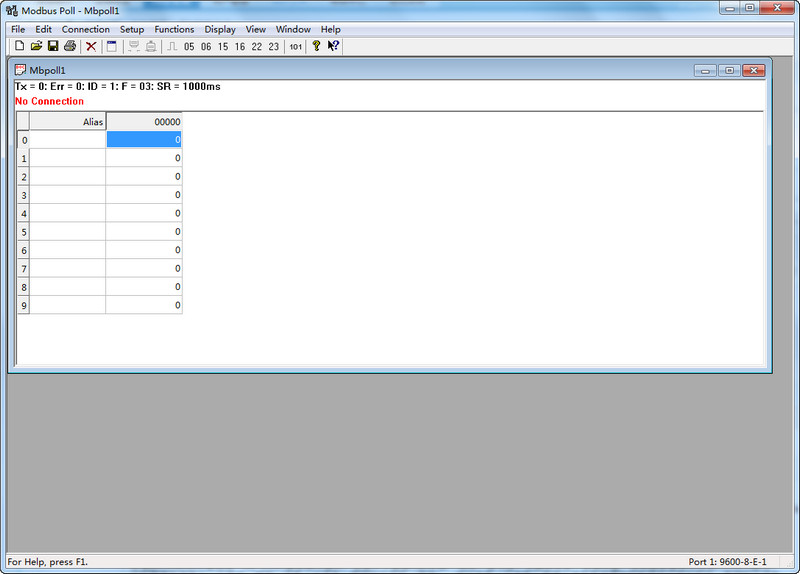 Modbus Poll(Modbus 管理模擬器軟件) v9.5.0  0