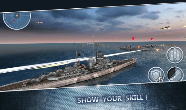 海战战舰3d汉化版(Ultimate Sea Battle 3D) v1.5.0 安卓版0