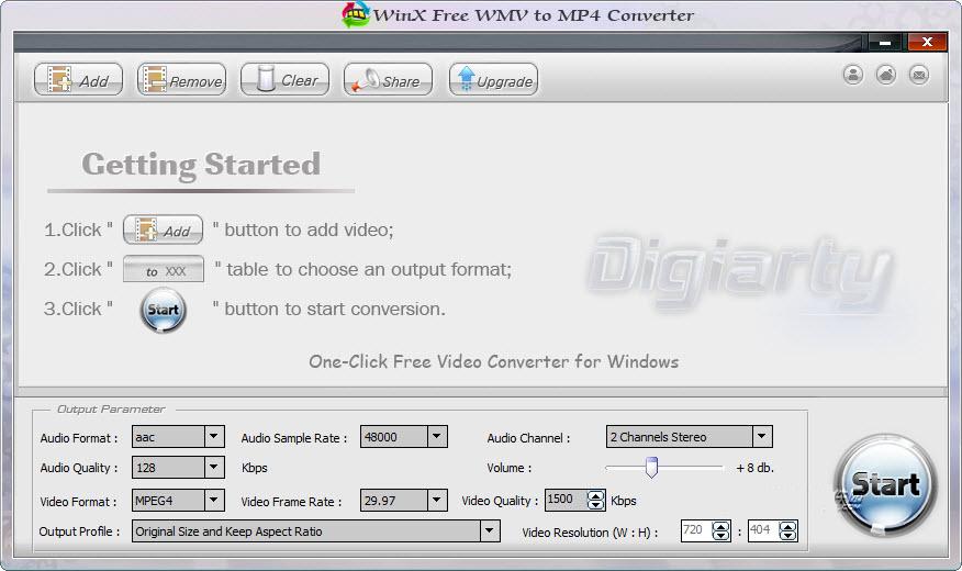 wmv转mp4格式转换器(WinX Free WMV to MP4 Converter) V2.0.9 官方免费版0