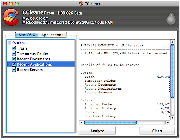 CCleaner for Mac V1.0.7 官方正式版_苹果电脑清理垃圾软件0