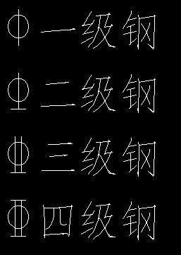 tssdeng.shx字体 显示钢筋符号的字体0