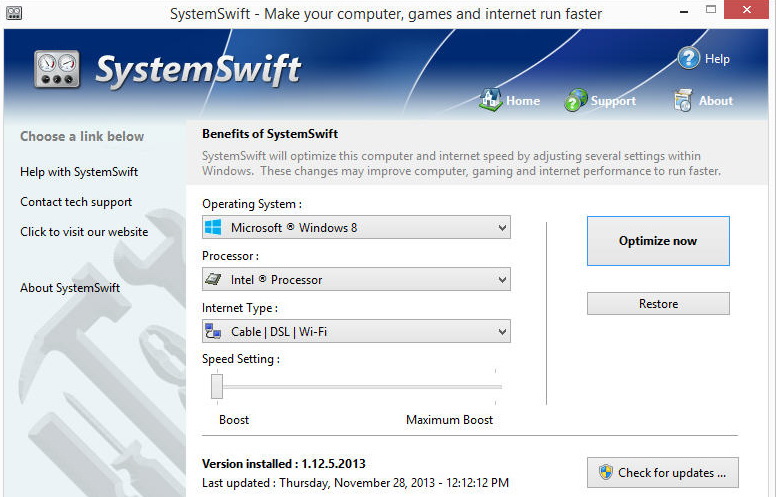 systemswift(電腦提速工具) v2.11.18.2019 官方最新版 0
