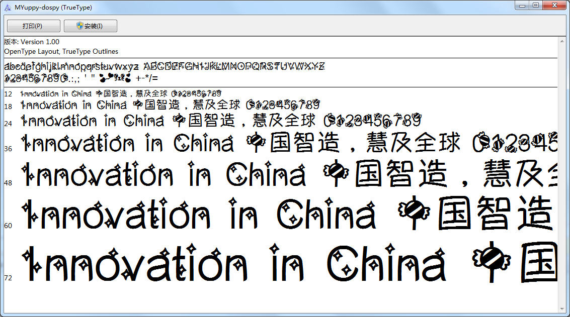 你像一顆糖字體0