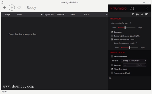PNGmicro(png无损压缩工具) v2.1 官方绿色版0