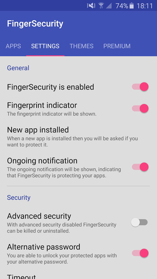指纹安全锁软件(FingerSecurity) v3.5 安卓版0
