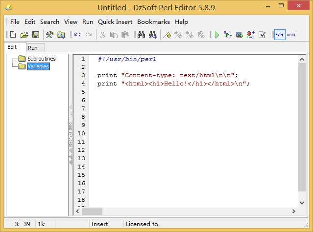 DzSoft Perl Editor(程式编辑器) v5.8.9.7 特别版0