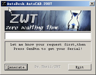 AutoCAD2007注册机 0