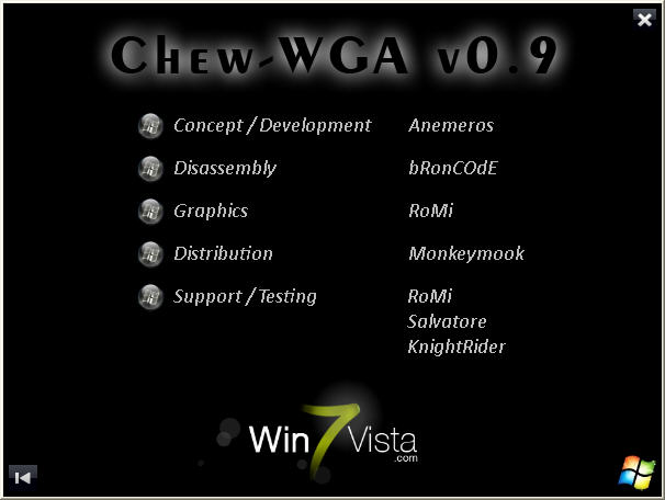 chew wga激活工具 v0.9 英文绿色免费版0