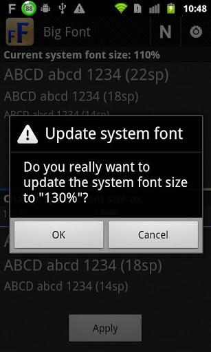 改变系统字体大小:Big Font v2.56 安卓版0