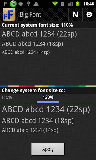 改变系统字体大小:Big Font v2.56 安卓版4