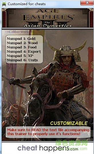帝国时代3亚洲王朝六项修改器 v3.0 绿色通用版0