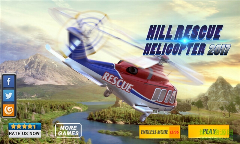 直升机救援2017无限钞票修改版(Hill Rescue Helicopter 2017) v1.1 安卓内购版2