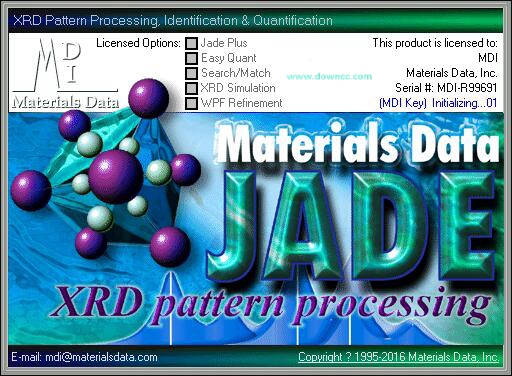 mdi jade(XRD分析軟件)0