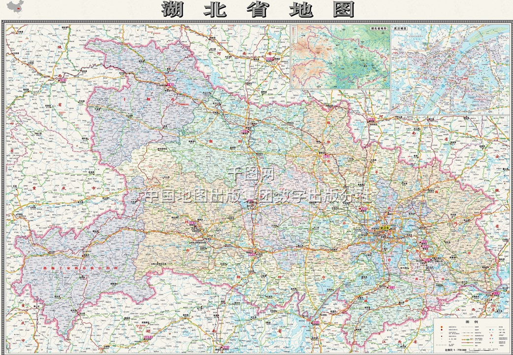 湖北省地图高清版大图 0