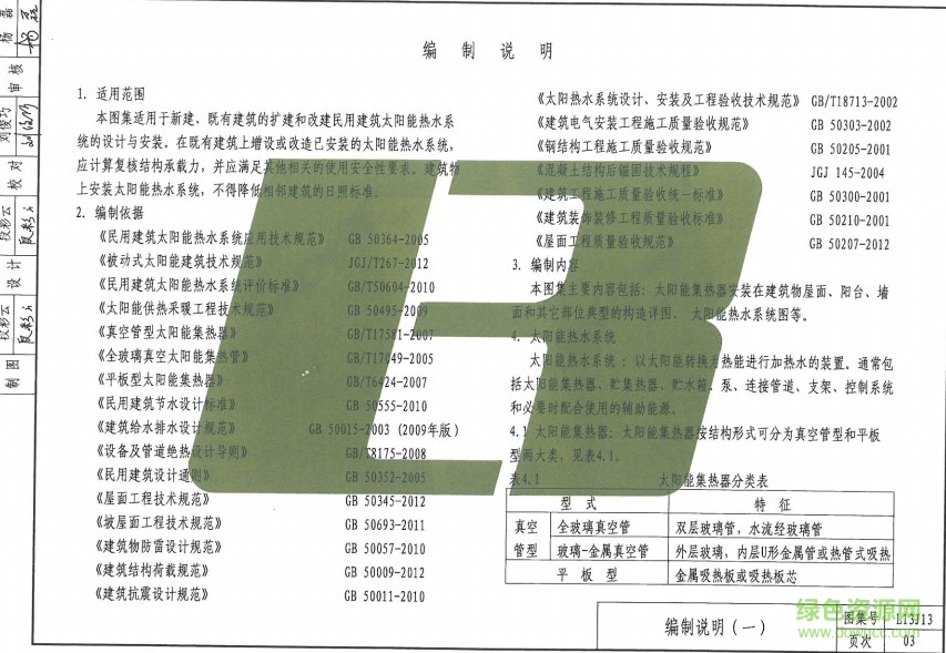 魯L13J13 民用建筑太陽能熱水系統(tǒng)設(shè)計(jì) 1