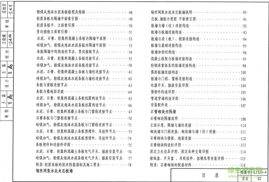 L13J3-4 輕質(zhì)內(nèi)隔墻圖集 1