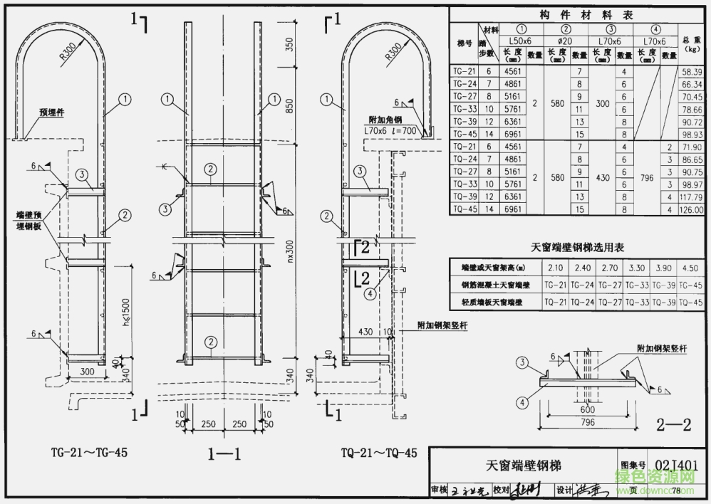 03j401钢梯图集