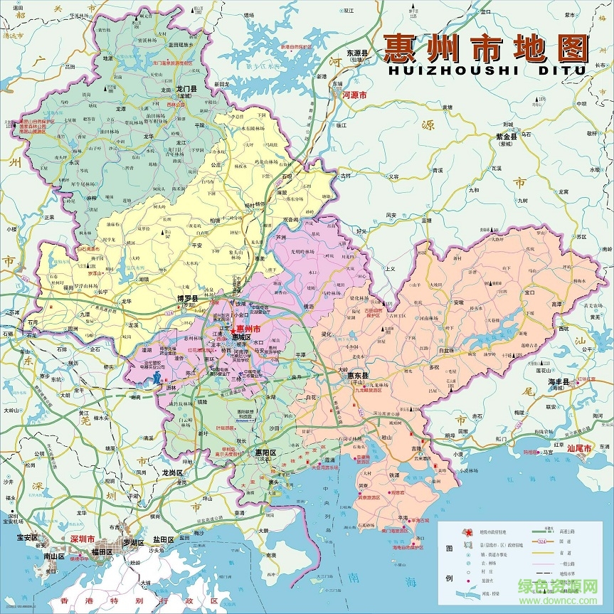 惠州市地图全图高清版 jpg格式0