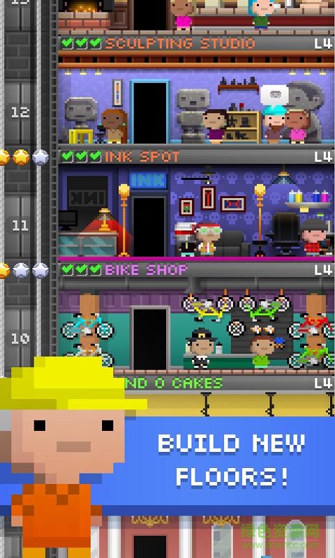 微型樓房?jī)?nèi)購(gòu)修改版(Tiny Tower) v3.1.5 安卓無(wú)限金錢版 0