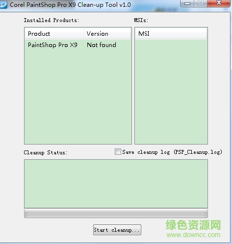 Corel PaintShop Pro X9卸载清理工具 v1.0 绿色版0