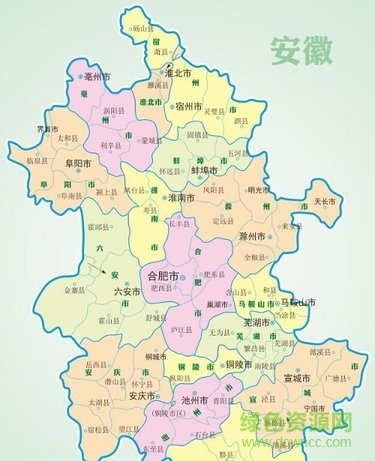 安徽省行政地图高清版大图 电子版0