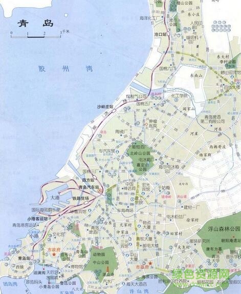 山東青島地圖全圖高清版