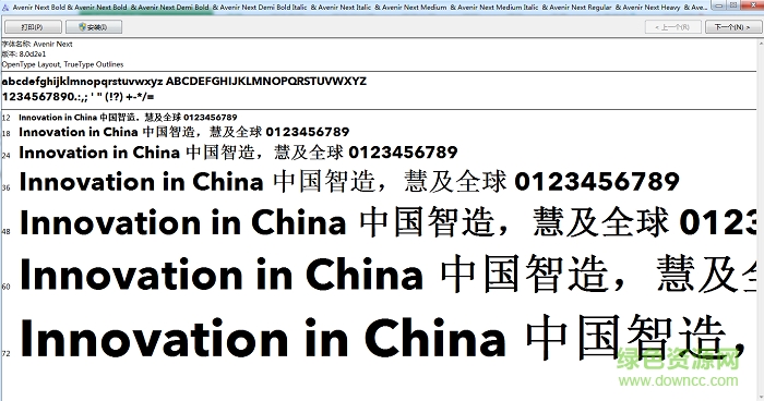 avenirnext regular字體0