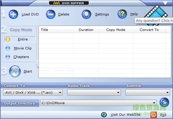 AoA DVD Ripper(DVD转换工具) v6.02 绿色版0