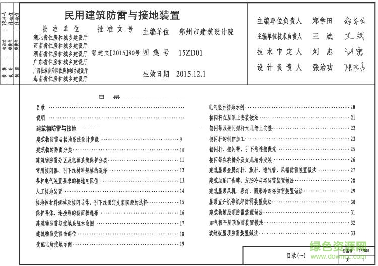 中南標電氣圖集15zd01免費0