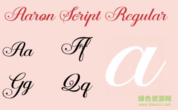 aaron script font 0