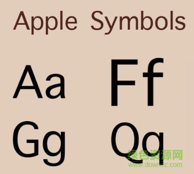 apple symbols.ttf字体 0