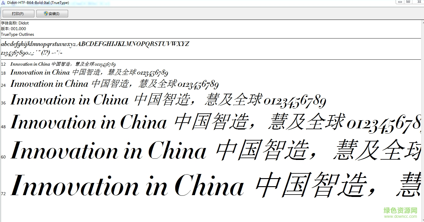 didot htf b64 bold ital字體  0