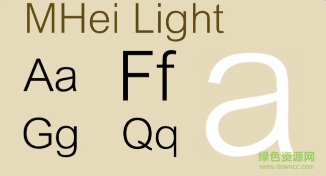 mheigb-light-u字体 0