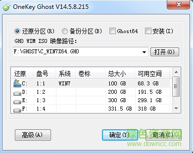 雨林木风onekey ghost 14 v14.5.8.215 官方免费版0