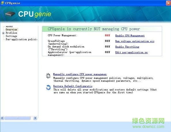 CPUgenie汉化版(CPU降温软件) 32/64位绿色版0