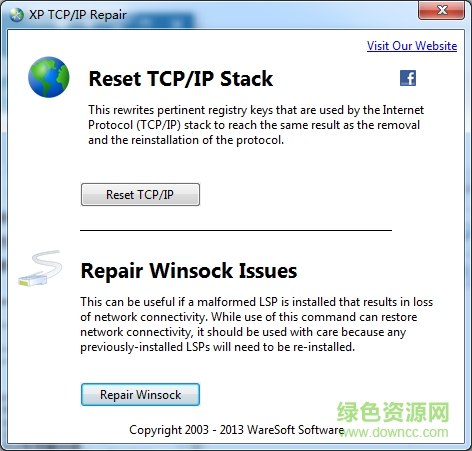 xp系统网络协议修复TCP/IP Repair v2.3 免费版0