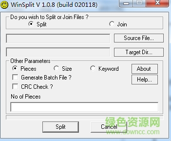 Winsplit(文件分割合并工具) v1.0.8 绿色免费版0