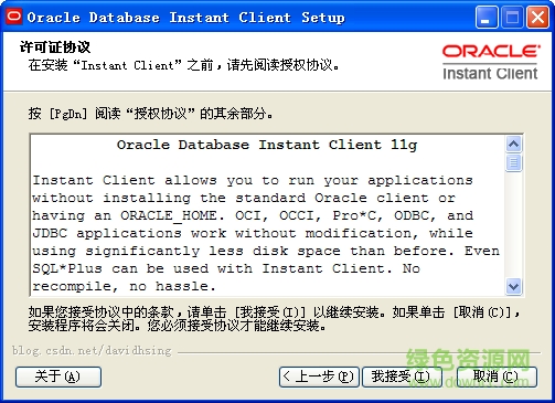 轻量级数据库客户端(Oracle Database Instant Client 11g 11gR2) 汉化精简x86修正版2