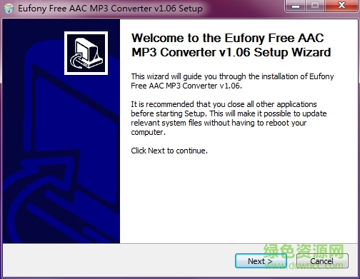 Eufony Free AAC MP3 Converter v1.06 中文免费版0