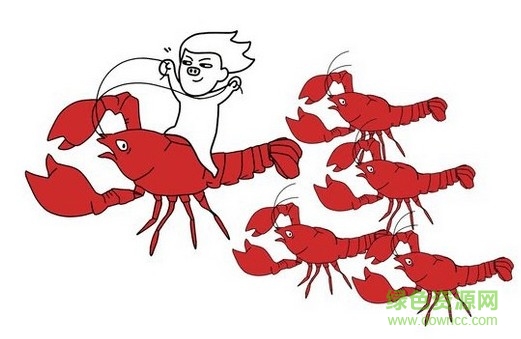 小龙虾我们走搞笑卡通表情包 3