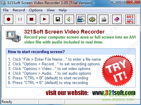 321Soft Screen Video Recorder(屏幕录像软件) v1.05 官方最新版0