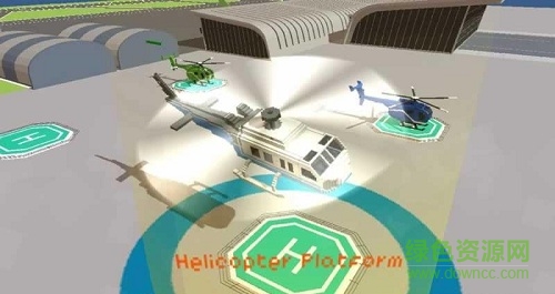 块状直升机sos救援游戏(Blocky Helicopter SOS Guardian) v1.1 安卓版1