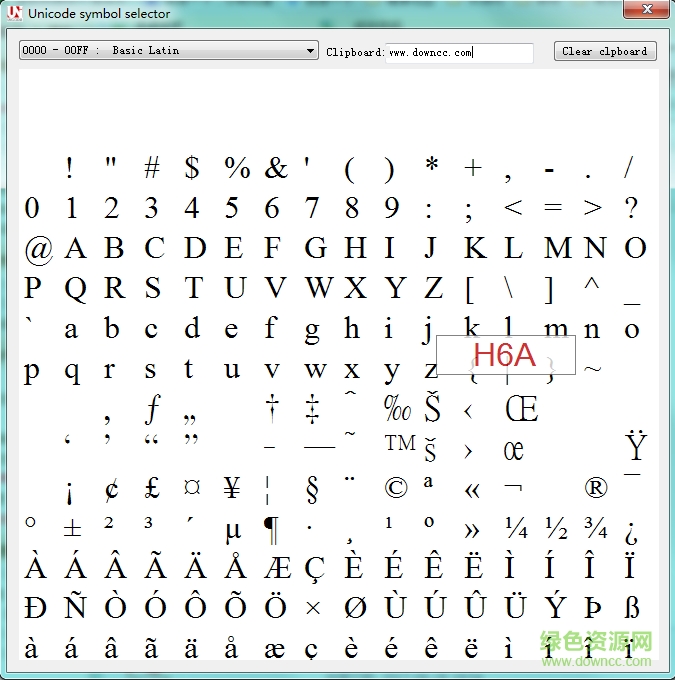 Unicode選擇復(fù)制器(Unicode symbol selector) v1.1 綠色版 0