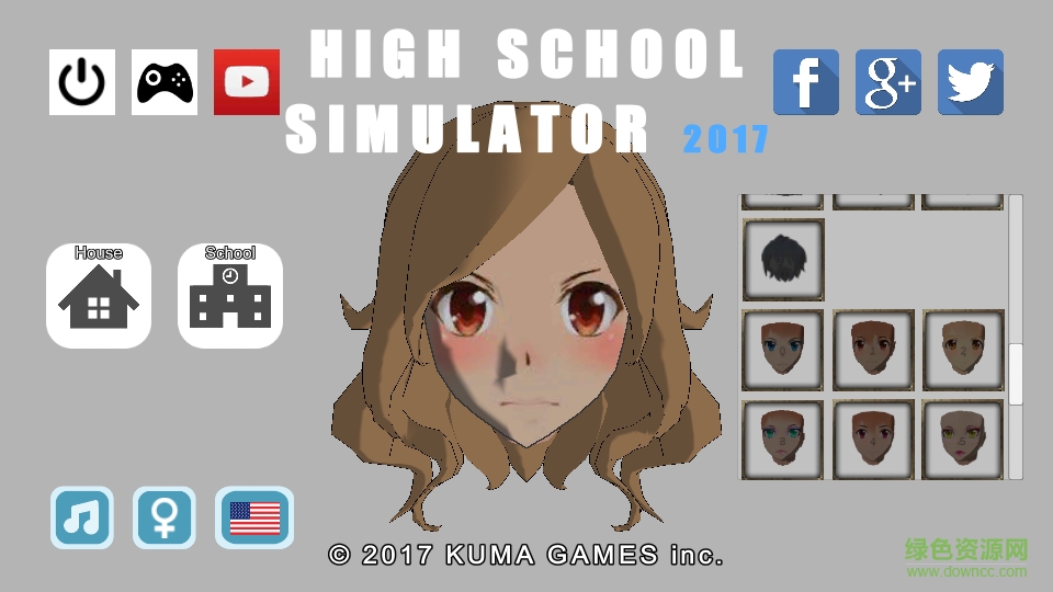 女子高校模拟器中文版(High School 2017) v1.1.0 安卓汉化版1