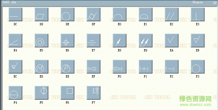 zads.shx字体/