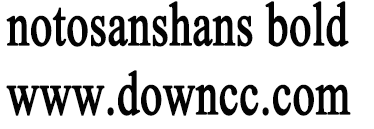 notosanshans bold字体